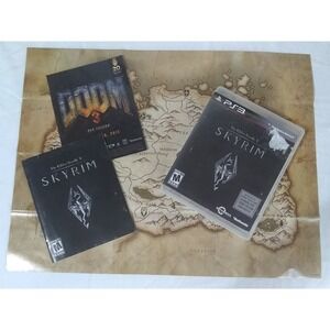 The Elder Scrolls V 5 Skyrim Game 2011 Play Station 3 PS3 CIB Complete In Box